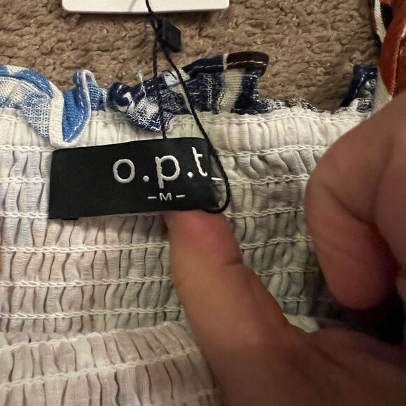 NWT o.p.t one pretty time crop top M - Picture 6 of 7